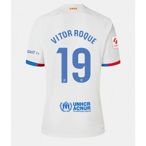 Barcelona Vitor Roque #19 Udebanetrøje Dame 2023-24 Kort ærmer